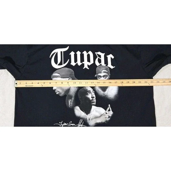 Mens 2Pac Tupac Shakur Graphic T Shirt Black XL Hip Hop Rap Tee - Picture 5 of 6
